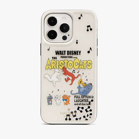 Kate Spade Disney iPhone 14 PRO MAX Aristocats Liquid Case Hard Shell - Picture 3 of 7